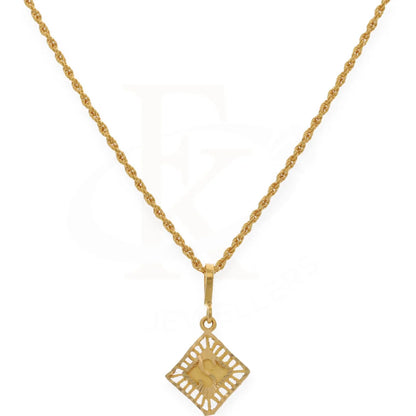 Gold Necklace (Chain With Pendant) 21Kt- Fkjnkl21K7648 Necklaces