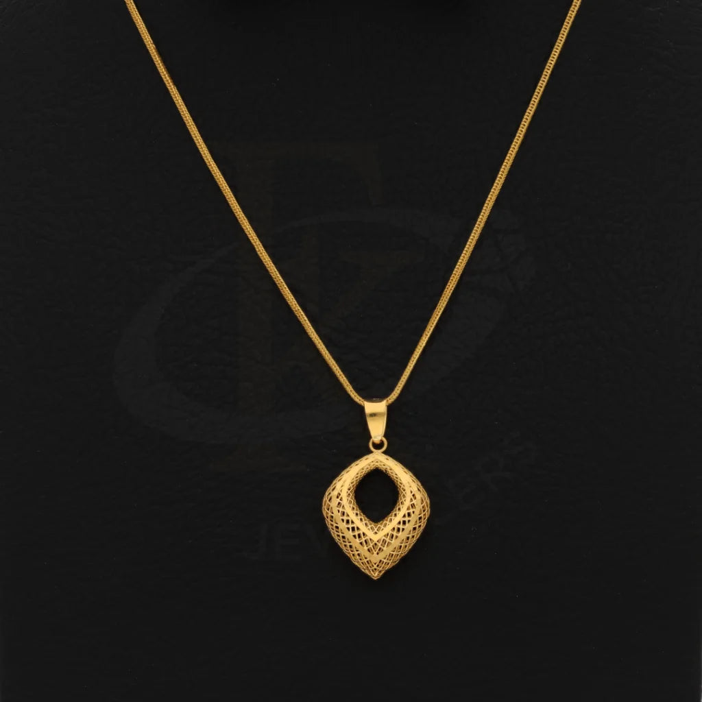 Gold Necklace (Chain With Pendant) 21Kt - Fkjnkl21Km8416 Necklaces