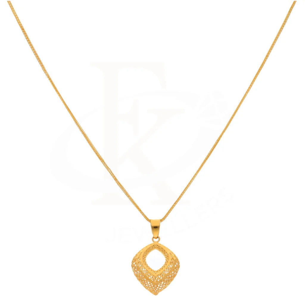 Gold Necklace (Chain With Pendant) 21Kt - Fkjnkl21Km8416 Necklaces