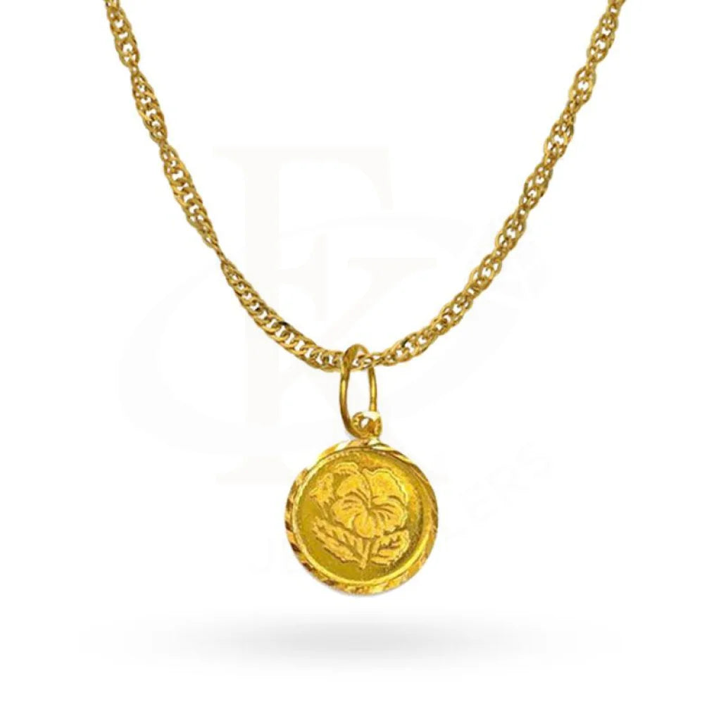 Gold Necklace (Chain With Pendant) 22Kt - Fkjnkl1530 Necklaces