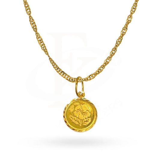 Gold Necklace (Chain With Pendant) 22Kt - Fkjnkl1530 Necklaces