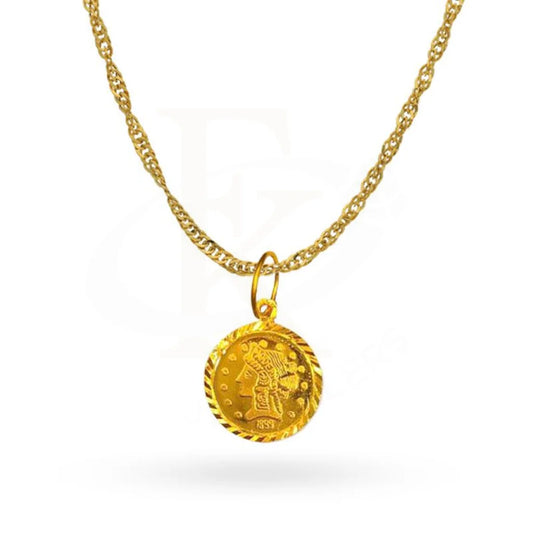 Gold Necklace (Chain With Pendant) 22Kt - Fkjnkl1531 Necklaces