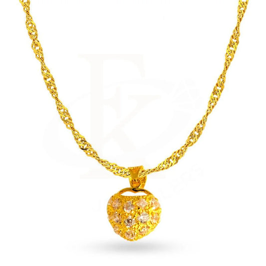 Gold Necklace (Chain With Pendant) 22Kt - Fkjnkl1825 Necklaces