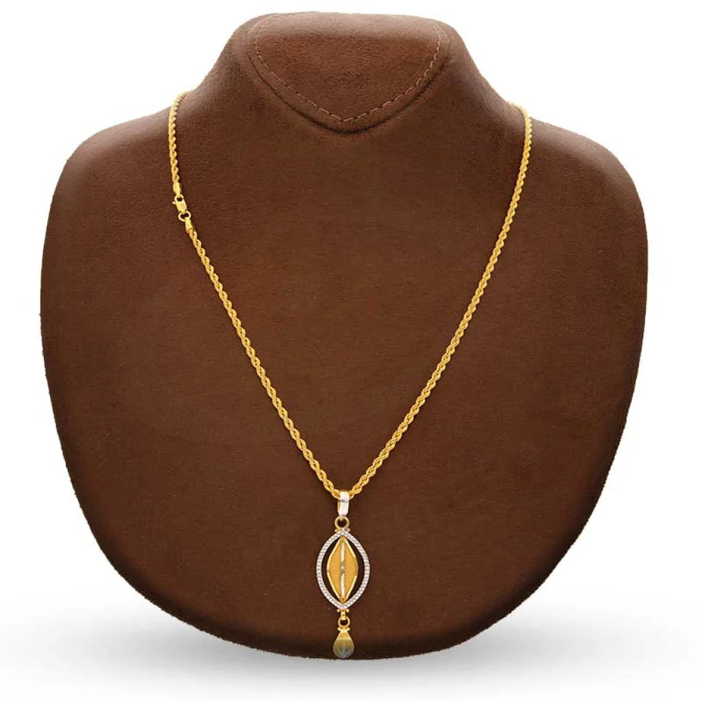 Gold Necklace (Chain With Pendant) 22Kt - Fkjnkl22K2745 Necklaces