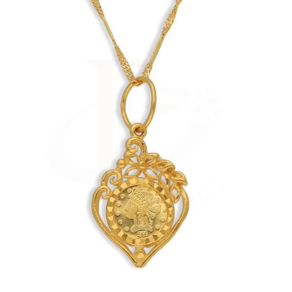 Gold Necklace (Chain With Pendant) 22Kt - Fkjnkl22K3042 Necklaces