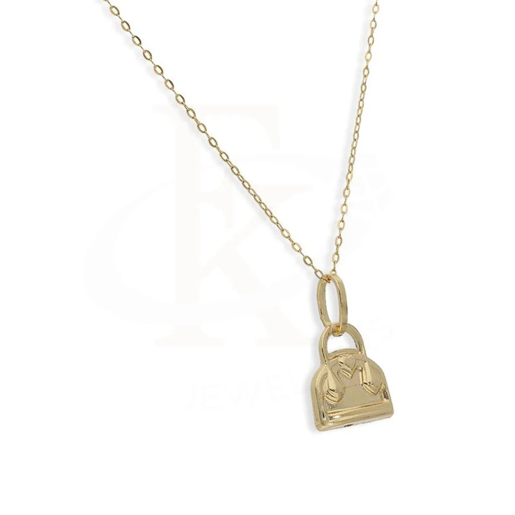 Gold Necklace (Chain With Purse Shaped Pendant) 18Kt - Fkjnkl18K2249 Necklaces