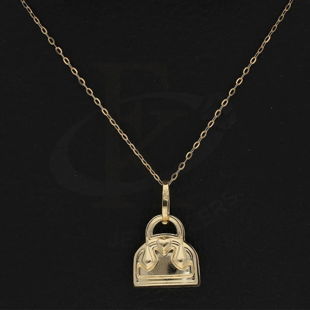 Gold Necklace (Chain With Purse Shaped Pendant) 18Kt - Fkjnkl18K2249 Necklaces