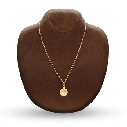 Gold Necklace (Chain With Queen Round Shaped Pendant) 18Kt - Fkjnkl18K2994 Necklaces