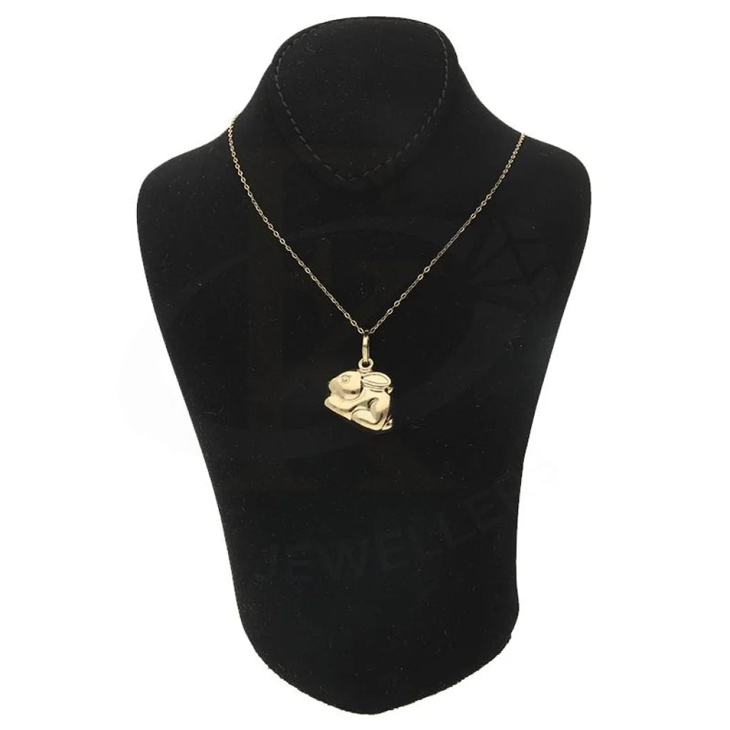 Gold Necklace (Chain With Rabbit Shaped Pendant) 18Kt - Fkjnkl18K2251 Necklaces