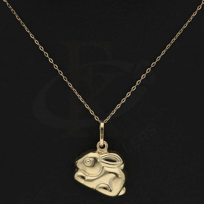 Gold Necklace (Chain With Rabbit Shaped Pendant) 18Kt - Fkjnkl18K2251 Necklaces