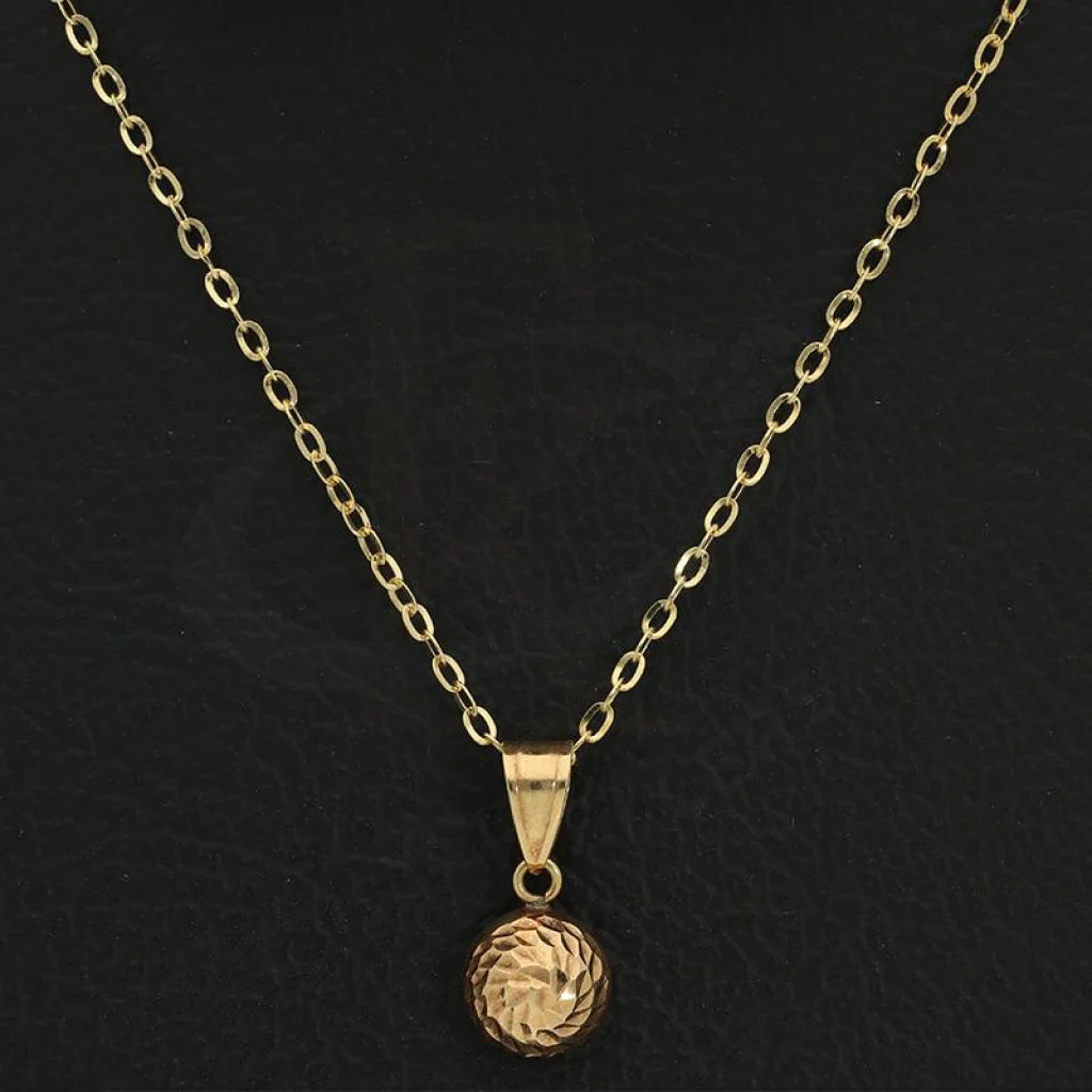 Gold Necklace (Chain With Round Pendant) 18Kt - Fkjnkl18K2530 Necklaces