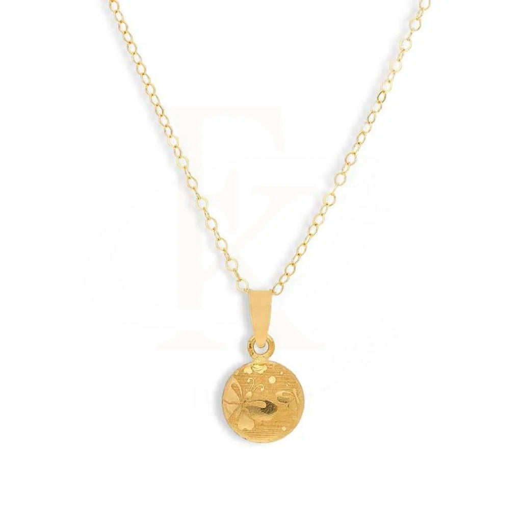 Gold Necklace (Chain With Round Pendant) 18Kt - Fkjnkl18K2843 Necklaces