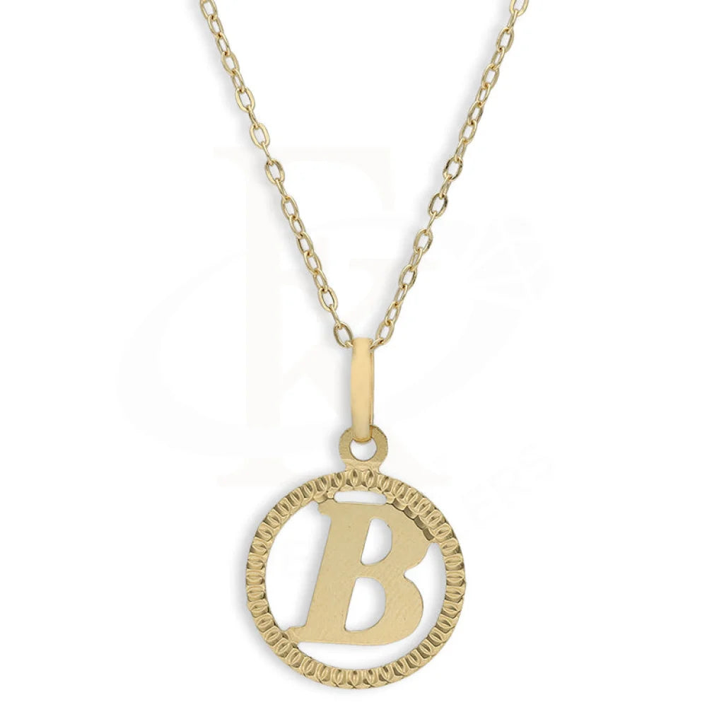 Gold Necklace (Chain With Round Shaped Alphabet Pendant) 18Kt - Fkjnkl18K5243 B / 1.710 Gram