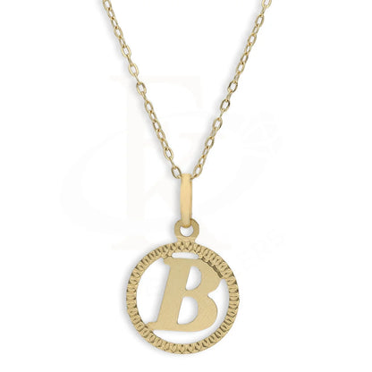 Gold Necklace (Chain With Round Shaped Alphabet Pendant) 18Kt - Fkjnkl18K5243 B / 1.710 Gram