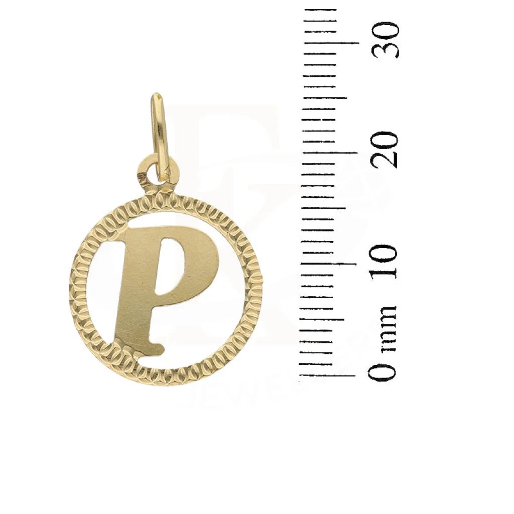 Gold Necklace (Chain With Round Shaped Alphabet Pendant) 18Kt - Fkjnkl18K5243 Necklaces