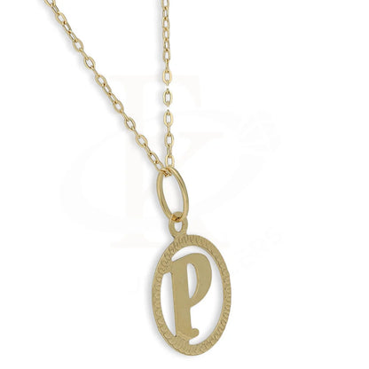 Gold Necklace (Chain With Round Shaped Alphabet Pendant) 18Kt - Fkjnkl18K5243 Necklaces