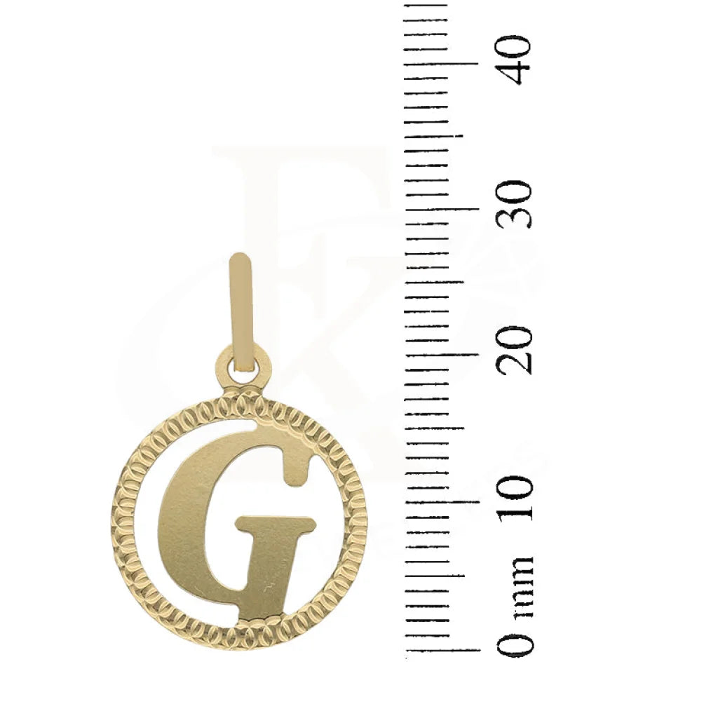 Gold Necklace (Chain With Round Shaped Alphabet Pendant) 18Kt - Fkjnkl18K5243 Necklaces