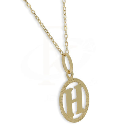 Gold Necklace (Chain With Round Shaped Alphabet Pendant) 18Kt - Fkjnkl18K5243 Necklaces