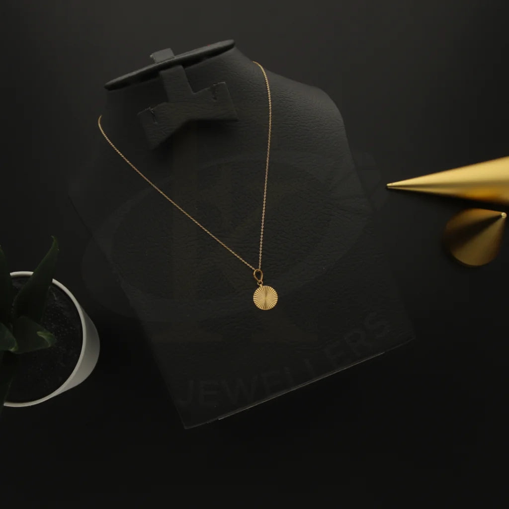 Gold Necklace (Chain With Round Shaped Pendant) 21Kt - Fkjnkl21K3069 Necklaces