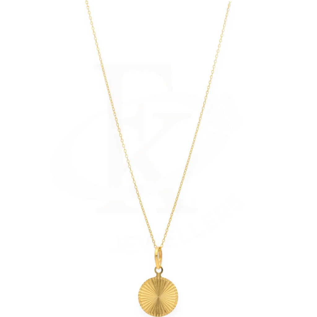 Gold Necklace (Chain With Round Shaped Pendant) 21Kt - Fkjnkl21K3069 Necklaces