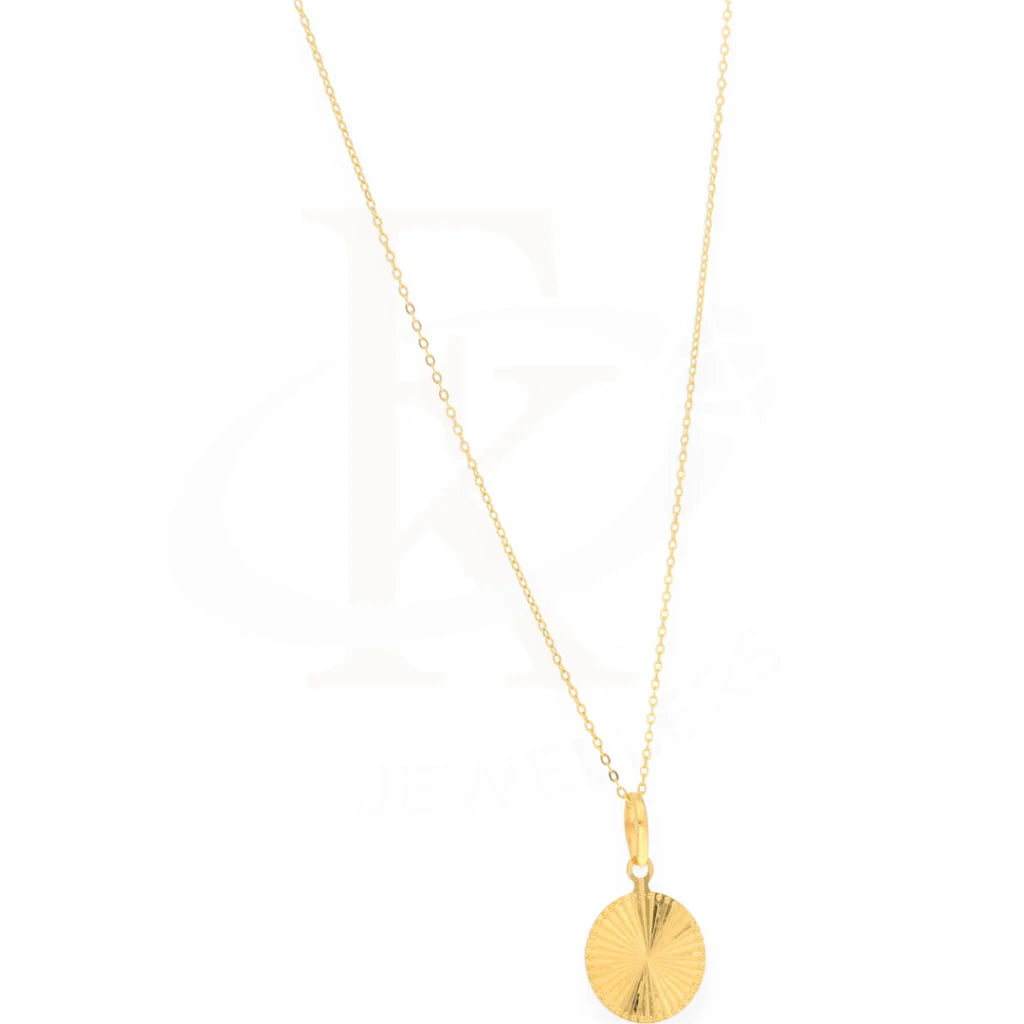 Gold Necklace (Chain With Round Shaped Pendant) 21Kt - Fkjnkl21K3069 Necklaces