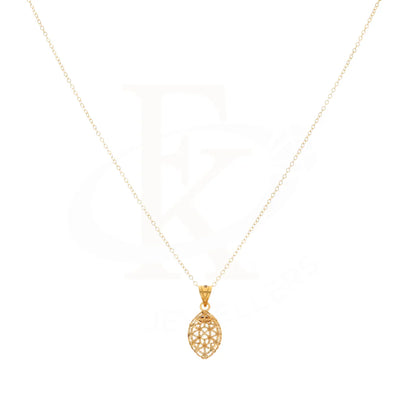 Gold Necklace (Chain With Sagatear Drop Pendant) 21Kt - Fkjnkl21Km8395 Necklaces