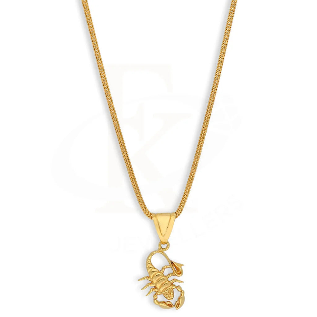 Gold Necklace (Chain With Scorpio Pendant) 22Kt - Fkjnkl22K5618 Necklaces