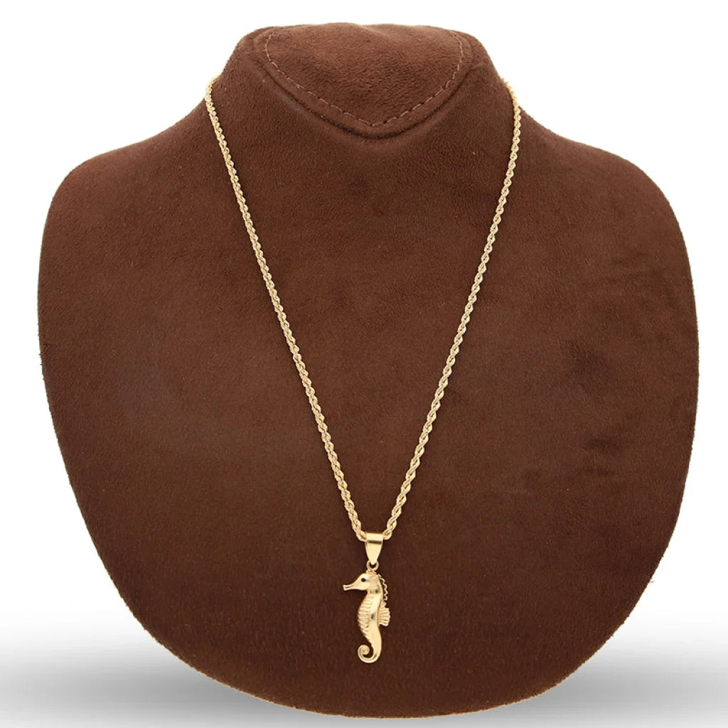 Gold Necklace (Chain With Seahorse Pendant) 18Kt - Fkjnkl18K5468 Necklaces