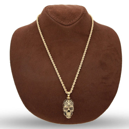 Gold Necklace (Chain With Skull Pendant) 18Kt - Fkjnkl18K5457 Necklaces