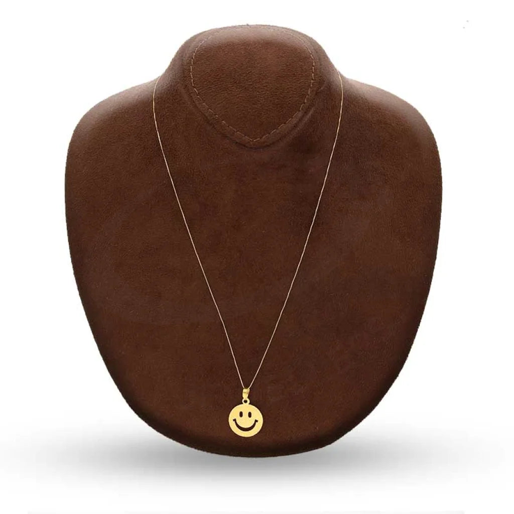 Gold Necklace (Chain With Smiley Face Pendant) 18Kt - Fkjnkl18K3114 Necklaces