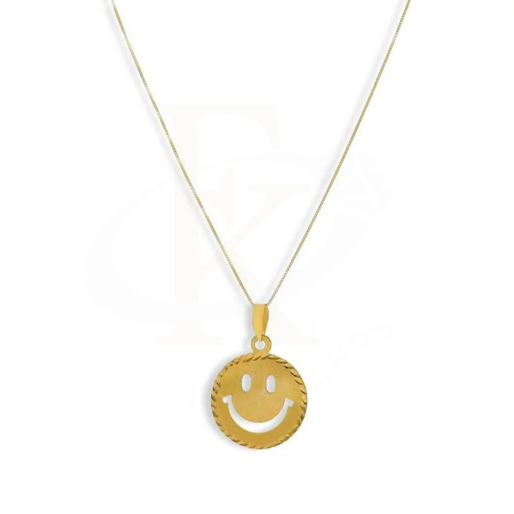 Gold Necklace (Chain With Smiley Face Pendant) 18Kt - Fkjnkl18K3114 Necklaces