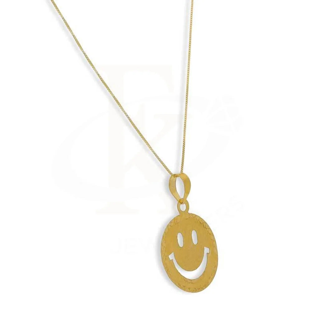 Gold Necklace (Chain With Smiley Face Pendant) 18Kt - Fkjnkl18K3114 Necklaces