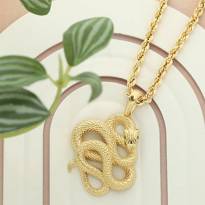 Gold Necklace (Chain With Snake Pendant) 18Kt - Fkjnkl18K5100 Necklaces