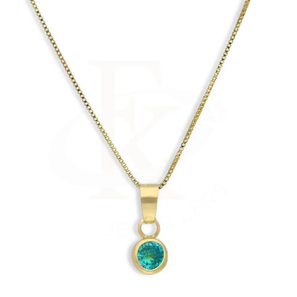 Gold Necklace (Chain With Solitaire Pendant) 18Kt - Fkjnkl18K2850 Necklaces