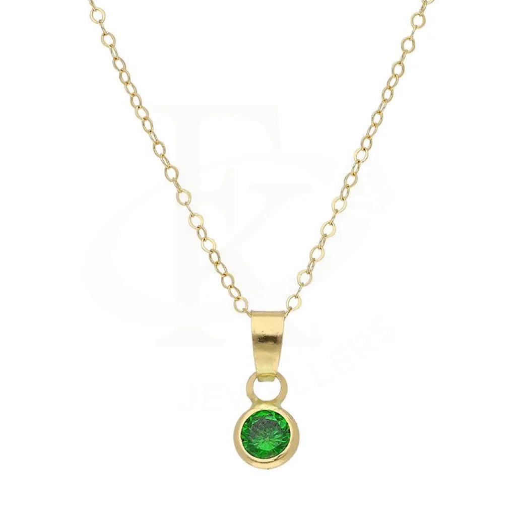 Gold Necklace (Chain With Solitaire Pendant) 18Kt - Fkjnkl18K2851 Necklaces