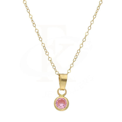 Gold Necklace (Chain With Solitaire Pendant) 18Kt - Fkjnkl18K2854 Necklaces