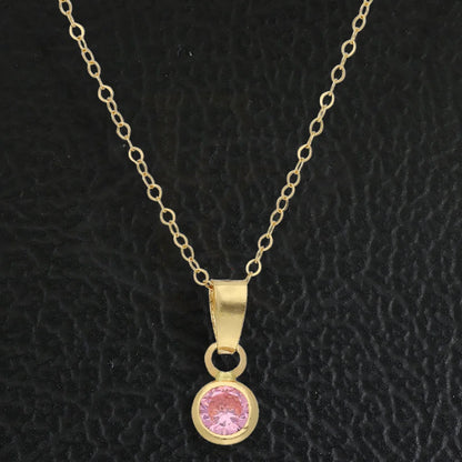 Gold Necklace (Chain With Solitaire Pendant) 18Kt - Fkjnkl18K2854 Necklaces