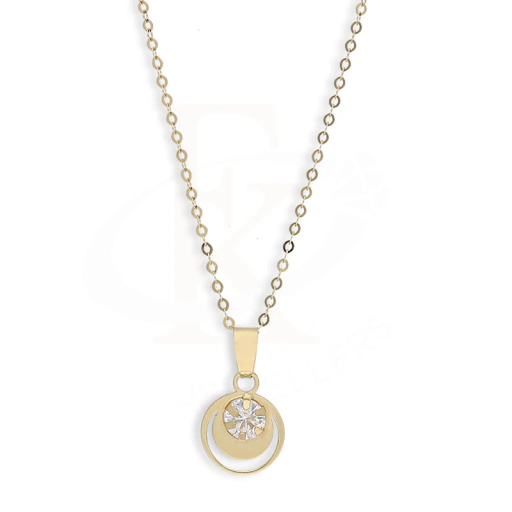 Gold Necklace (Chain With Solitaire Pendant) 18Kt - Fkjnkl18K5574 Necklaces