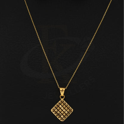 Gold Necklace (Chain With Square Pendant) 21Kt - Fkjnkl21Km8218 Necklaces