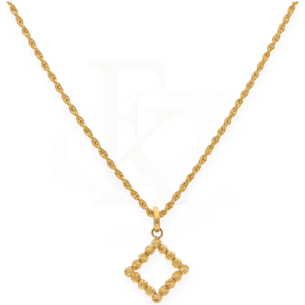 Gold Necklace (Chain With Pendant) 21Kt- Fkjnkl21K7688 Necklaces