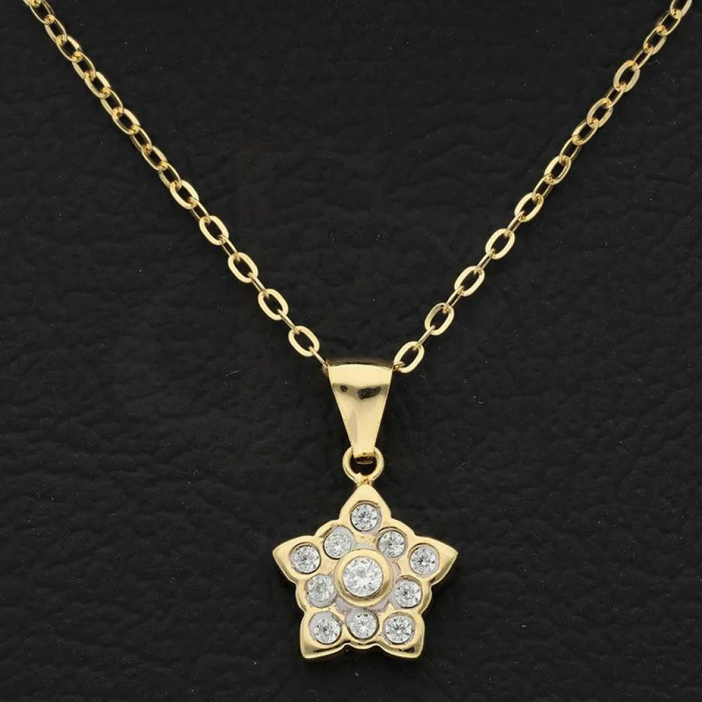 Gold Necklace (Chain With Star Pendant) 18Kt - Fkjnkl18K2341 Necklaces