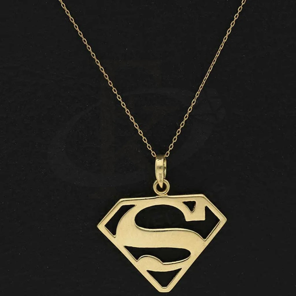 Gold Necklace (Chain With Superman Pendant) 18K - Fkjnkl18K2691 Necklaces