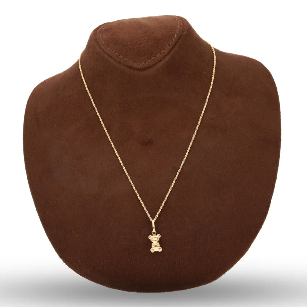 Gold Necklace (Chain With Teddy Bear Pendant) 18Kt - Fkjnkl18K5454 Necklaces