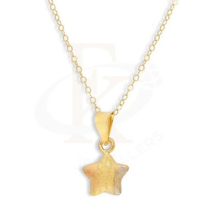 Gold Necklace (Chain With Tri Tone Star Pendant) 18Kt - Fkjnkl18K8681 Necklaces