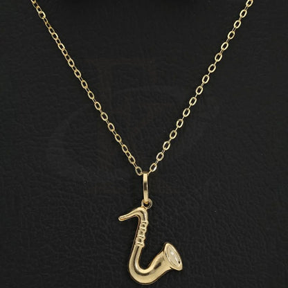 Gold Necklace (Chain With Trumpet Shaped Pendant) 18Kt - Fkjnkl18K2497 Necklaces