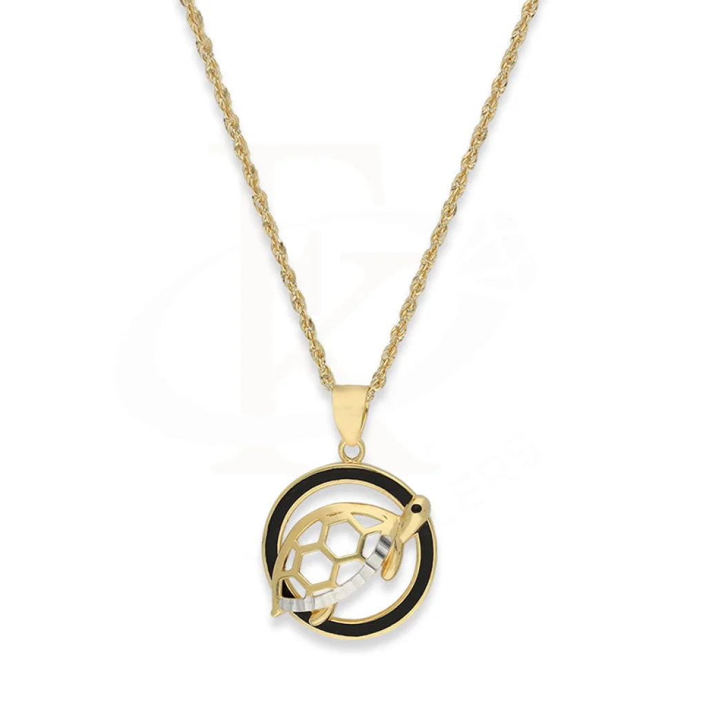 Gold Necklace (Chain With Turtle Pendant) 18Kt - Fkjnkl18K5104 Necklaces