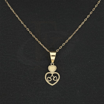 Gold Necklace (Chain With Twin Hearts Pendant) 18Kt - Fkjnkl18K2332 Necklaces