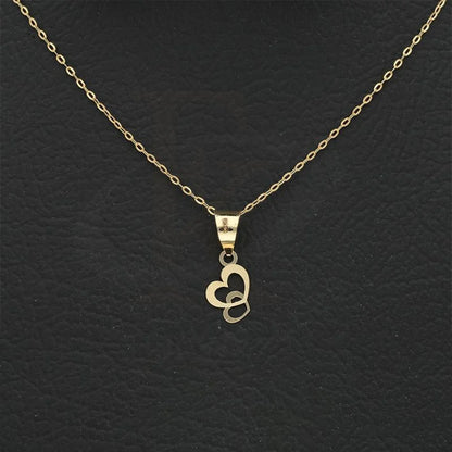 Gold Necklace (Chain With Twin Hearts Pendant) 18Kt - Fkjnkl18K2335 Necklaces