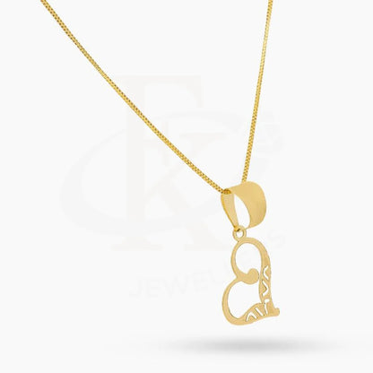 Gold Necklace (Chain With Twisted Heart Pendant) 18Kt - Fkjnkl18K2048 Necklaces