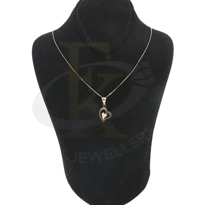 Gold Necklace (Chain With Twisted Heart Pendant) 18Kt - Fkjnkl18K2303 Necklaces